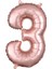 ^^ 34 Inç " 3 " * Rose Gold * Renk Rakam Folyo Balon 1