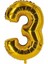 ^^ 34 Inç " 3 " * Gold * Renk Rakam Folyo Balon 1