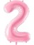^^ 34 Inç " 2 " * Açık Pembe * Renk Rakam Folyo Balon 1