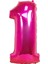 ^^ 34 Inç " 1 " * Pembe * Renk Rakam Folyo Balon 1