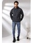 Şardonlu Kapüşonlu Sweatshirt 19125 Antrasitmelanj 1