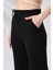Bürümcük Fitilli Kumaş Paçası Geniş Pantolon 21656 Siyah 3