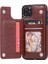 Kart Tutucu Kart Yuvaları Toka ile IPhone 11 Pro Pu Deri Için Cüzdan Kılıf (Yurt Dışından) 5