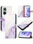 Onur 50 Pro Pu Deri Mermer Desen Cüzdan Kickstand Için Kılıf (Yurt Dışından) 1