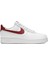 Air Force 1 '07 Leather White Deri Erkek Sneaker Beyaz Kırmızı Swoosh 1