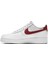 Air Force 1 '07 Leather White Deri Erkek Sneaker Beyaz Kırmızı Swoosh 2