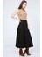 Kadın Siyah Yüksek Bel Süet Düz Mevlana Etek Uzun ve Şık Tasarım 1