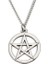 Supernatural - Yuvarlak Pentegram Gümüş Kolye 1