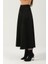Kadın Siyah Yüksek Bel Süet Mevlana Etek 5