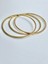 3 Lü Çelik Gold Altın Kaplama Ajda Bilezik Seti 22 cm 65 mm 3