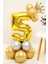 Rakam Balon Karşılama Seti 5 Yaş Rakam Balon Altın Kral Taçlı 5 Rakamlı Balon 1