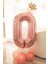 Rakam Balon Karşılama Seti 0 Yaş Rose Gold Rakam Balon Altın Kral Taçlı 0 Rakamlı Balon 1