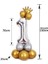 Rakam Balon Karşılama Seti 8 Yaş Parlak Gold Gümüş Renkler Altın Taçlı 8 Rakamlı Balon 3
