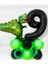 Dinozor Temalı Balon Set Siyah 9 Yaş Rakamlı Balon Dinozor Jurassic Park Teması 1