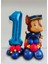 Mavi Rakam Balonlu Paw Patrol Karakterleri Balon Karşılama Seti Pençe Çetesi 1