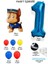 Mavi Rakam Balonlu Paw Patrol Karakterleri Balon Karşılama Seti Pençe Çetesi 2