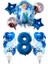 Frozen Elsa Mavi Pullu Şeffaf Balon Rakam Balon Kalp Yıldız Folyo Balonlu Karlar Kraliçesi Konsepti 1