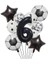 Futbol Tema Doğum Günü Balon Seti Soccer Balloon Set Siyah Rakam Balonlu 1
