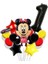 Siyah Rakam Balonlu Mini Fare Balon Set Minnie Mouse Balon Set 1