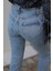 Neva Mavi Kar Yıkama Boyfriend Jean Kadın Solmaz Mom Toparlayıcı Kot Pantolon 3
