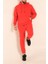 Erkek Kırmızı Eşofman Takımı Oversize Kalıp Comfort Kapüşonlu Sweatshirt Sweatpants 4