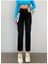 Leo Penelope Zero Kadın Siyah Mom Boyfriend Yüksek Bel Kot Jeans Pantolon 2