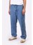 Erkek Asit Mavi Denim Jeans Kot Baggy Pantolon 3