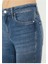 Kadın Skinny Likralı Kot Pantolon Yüksel Bel Dar Paça Mavi Günlük Stil 3