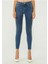 Kadın Skinny Likralı Kot Pantolon Yüksel Bel Dar Paça Mavi Günlük Stil 5