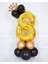 Altın Rakam Balon Karşılama Seti 8 Yaş Siyah Gold Renkleri Altın Taçlı 8 Rakamlı Balon 1