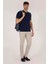 Lacivert Slim Fit Polo Yaka Basic Erkek T-Shirt 3