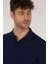 Lacivert Slim Fit Polo Yaka Basic Erkek T-Shirt 4
