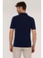 Lacivert Slim Fit Polo Yaka Basic Erkek T-Shirt 5
