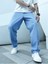 Erkek Baggy Buz Mavisi Jeans Denim Kot Pantolon 4
