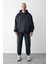 Erkek 3 Ip Füme Eşofman Takımı Oversize Jogger 1