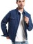 Koyu Lacivert Erkek Slim Fit Denim Kot Ceket 3
