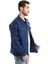 Koyu Lacivert Erkek Slim Fit Denim Kot Ceket 4