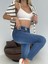 Yüksek Bel Likralı Jean Pantolon 90 cm 4