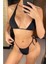 Kadın Boyundan ve Yandan Bağlamalı Tangalı Üçgen Bikini Mayo Takımı 4