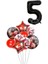 5 Yaş Siyah Rakam Balonlu Şimşek Mcqueen Balon Seti Arabalar (Cars) Konfetili Şeffaf Balon 1