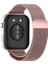 Huawei Watch Fit 3 Uyumlu Paslanmaz Mıknatıslı Metal Hasır Terleme Yaptırmaz Flexible Lüx Kordon Kayış 2