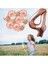 Büyük Rakam Balon Rose Gold 4 Yaş + Konfeti Pullu Şeffaf Balon ve Metalik Rose Gold Balon 5