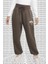Phoenix Fleece High Waisted Oversized Kadın Eşofman Altı Kahverengi 1
