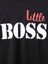 Kız Çocuk Siyah Little Boss Baskılı Eşofman Takımı 4