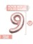 Büyük Rakam Balon Rose Gold 9 Yaş + Konfeti Pullu Şeffaf Balon ve Metalik Rose Gold Balon 4