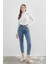Zero Max Kadın Süper Yüksek Bel Mavi Mom Jeans Likralı Esnek Kot Pantolon 1