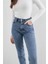 Zero Max Kadın Süper Yüksek Bel Mavi Mom Jeans Likralı Esnek Kot Pantolon 5