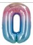 Gökkuşağı Folyo Balon Rakam Balon Helyum Balon 76 cm Gökkuşağı Rengi 1