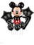 Siyah Rakam Balonlu Mickey Mouse Siyah Balon Seti Mini Fare Temalı 1