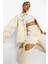 Kadın Ekru Çift Cepli Gabardin Ceket 4